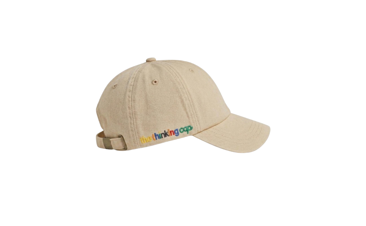 Side view of the custom Thinking Cap hat