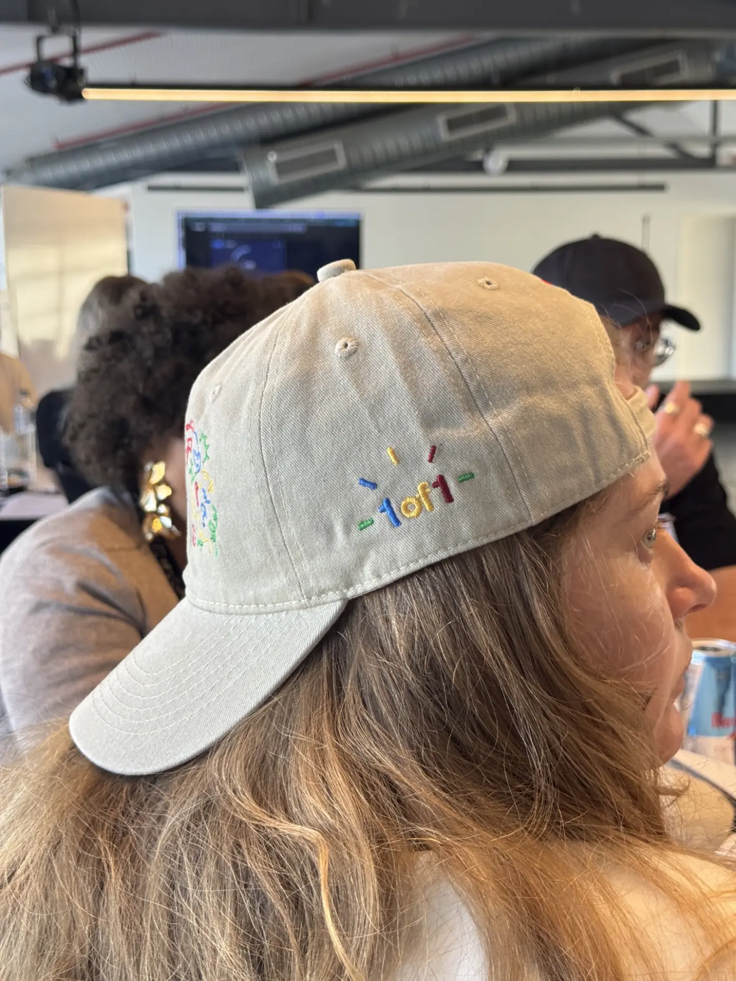 A Thinker's Cap worn at the event